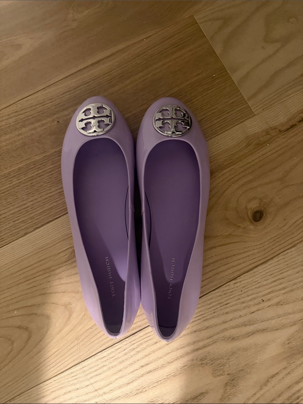 Tory Burch Lilac Logo Jelly Ballet Flats